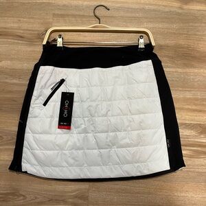 OHSHO Winter Quilted White and Black Women’s Skirt